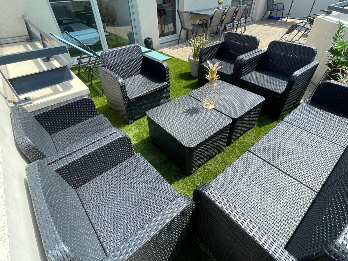 Bngo I Immense Rooftop Lyon I 2 Chambres, 4 Places Parkings, 2 Immenses Terrasses, 8 Personnes Buitenkant foto