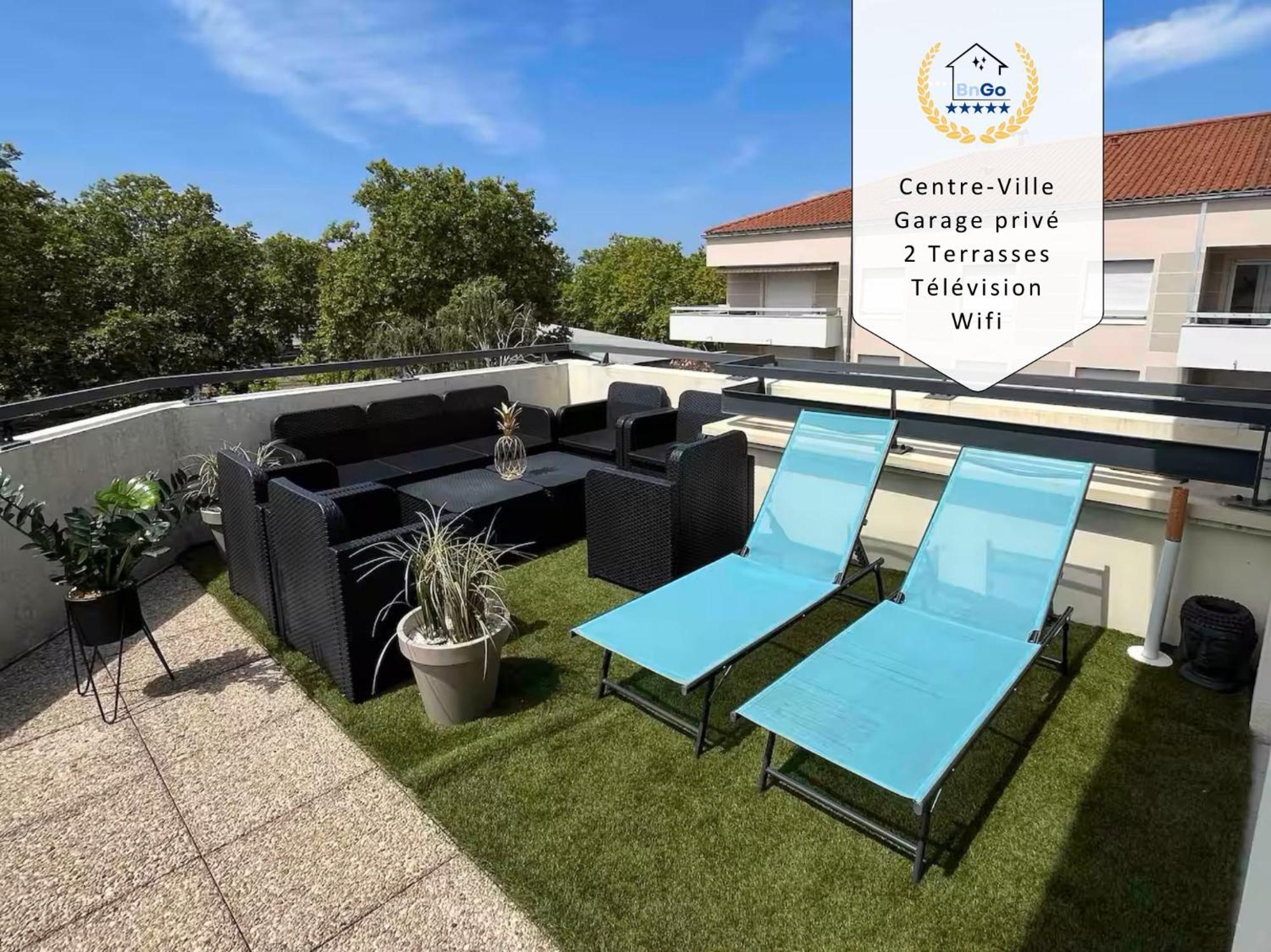 Bngo I Immense Rooftop Lyon I 2 Chambres, 4 Places Parkings, 2 Immenses Terrasses, 8 Personnes Buitenkant foto